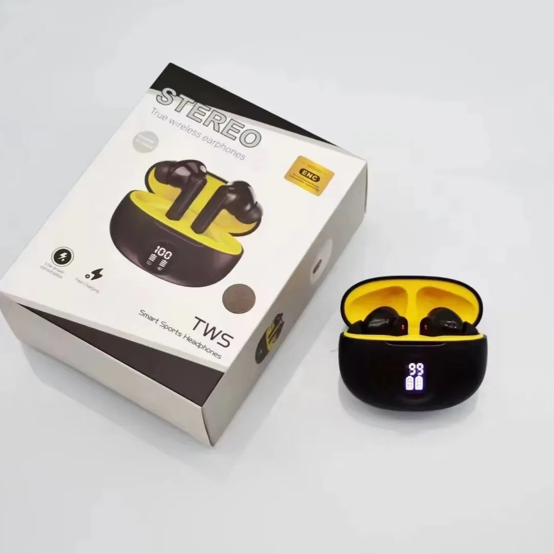 TWS 895B earbuds in hand showcasing their ergonomic design for comfort.