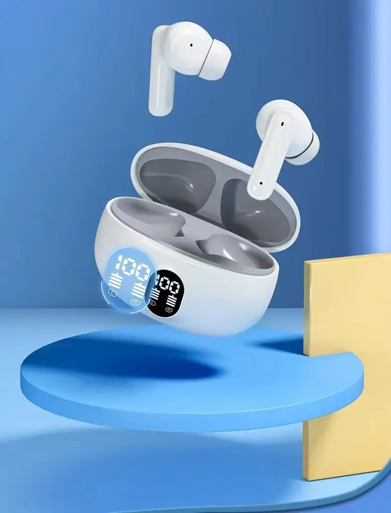 TWS 895B True Wireless Gaming Earbuds placed on a gaming desk with controller.