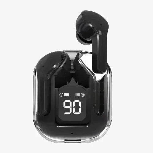 Person wearing Air 31 TWS Transparent Earbuds during a workout.