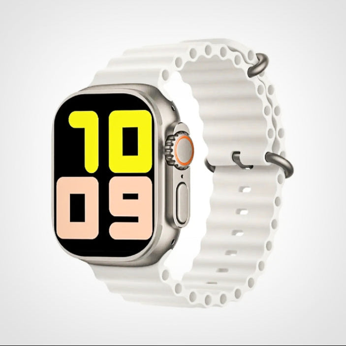 T900 Ultra 2 smartwatch placed on a table with a sleek design view.