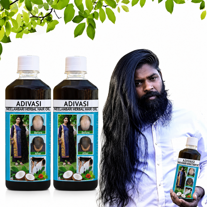 100% Original Adivasi Neelgiri Herbal Hair Oil – 100ml Pack of 2