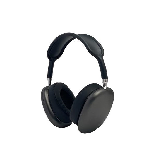 Close-up of the Speed-X P9 Bluetooth Headset showing the black design and ear cushions.